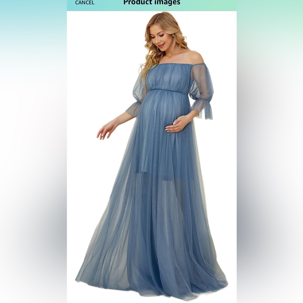 Maternity romantic empire waist dress